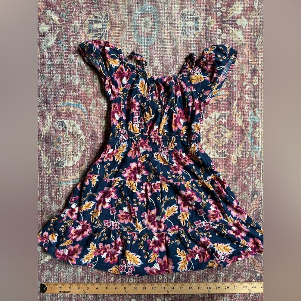 Old Navy M (8) Floral Kids Dress in Navy and Pink - Picture 7 of 7